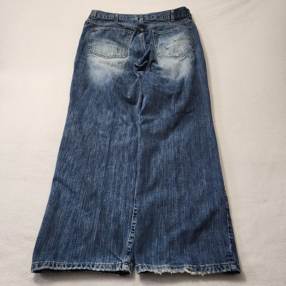 Vintage Y2k Calvin Klein Baggy Jeans Mens 36x32 Blue Fade Skater Grunge